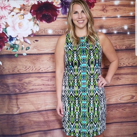 London Times Dresses & Skirts - 🌷3/$20!  London Times Ikat Tank Shift Dress